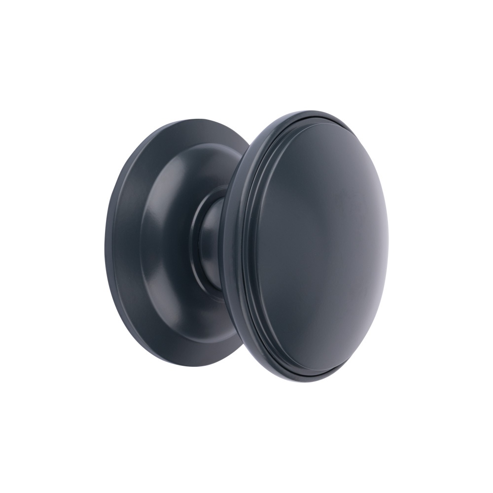 Timber Series Decorative Round Centre Door Knob (100mm) - Anthracite Grey